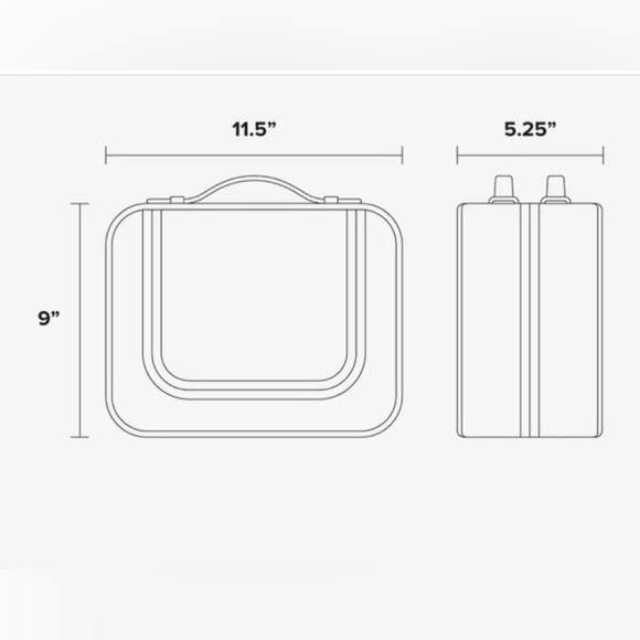 Calpak Clear Travel Toiletry Bag with Pink Trim - Picture 2 of 4